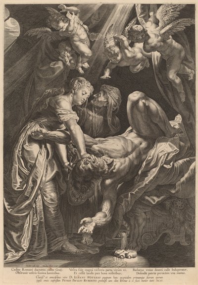 Judith enthauptet Holofernes von Cornelis Galle I after Sir Peter Paul Rubens