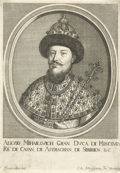 Porträt des Zaren Alexei I. Michailowitsch von Russland 1629-1676, 1670 von Cornelis Meyssens
