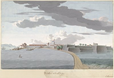 Fort Galle auf Ceylon, von der Landseite gesehen von Cornelis Steiger
