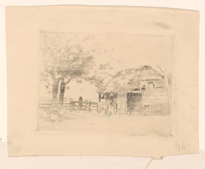 Alte Scheune mit Strohdach von Cornelis Vreedenburgh