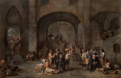 Das Besuchen der Gefangenen von Cornelis de Wael
