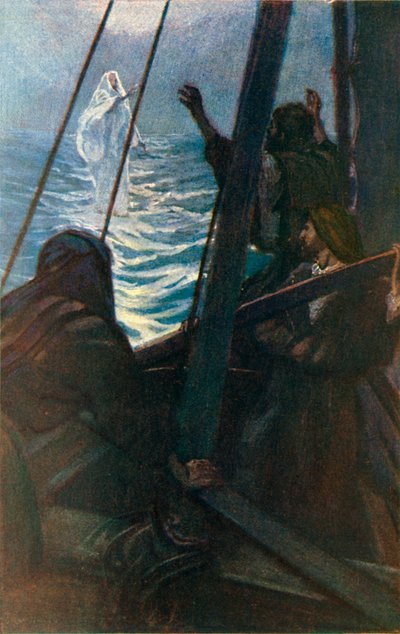 Jesus geht auf dem Wasser von Corwin Knapp Linson