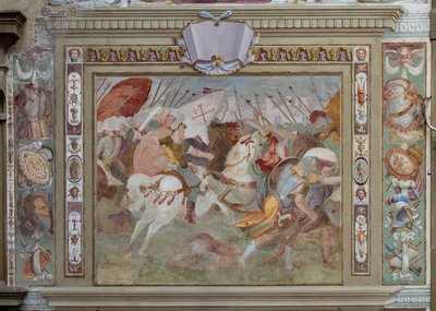 Schlachtenszene, aus den Taten von Gottfried von Bouillon bei der Eroberung Jerusalems von Cosimo Daddi