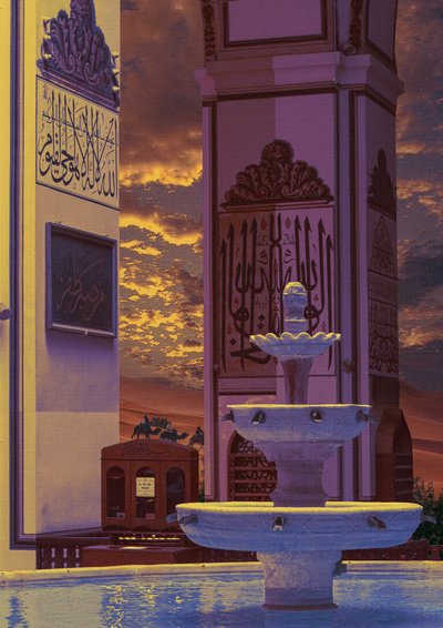 Moschee Brunnen Sonnenuntergang von CosmoZach
