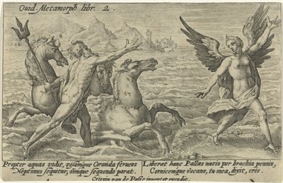 Neptun greift nach Coronis von Crispijn van de Passe (I)