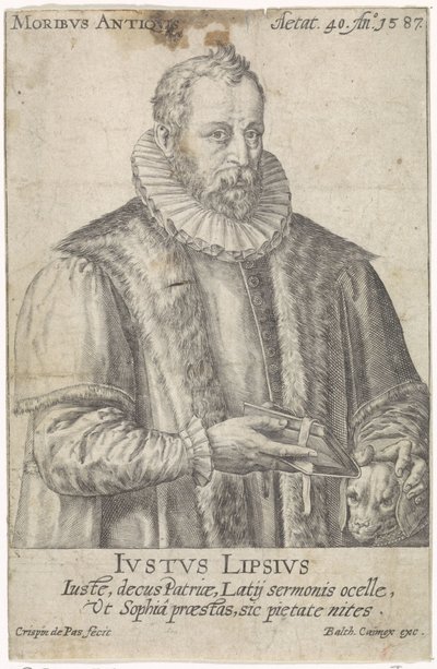 Porträt von Justus Lipsius von Crispijn van de Passe (I)