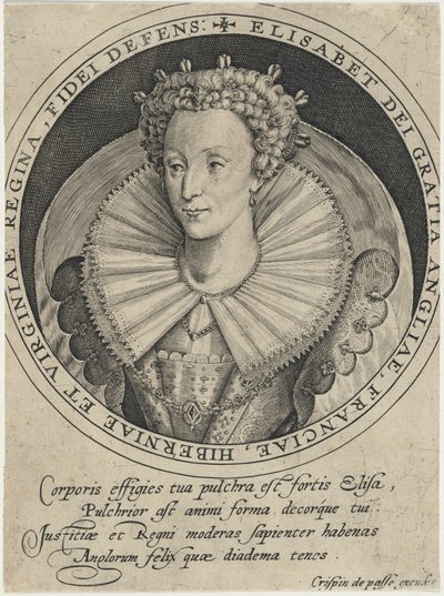 Elizabeth, Königin von England von Crispijn van de Passe I