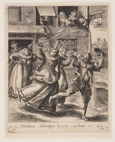Der Sohn aus dem Bordell gejagt, aus Das Gleichnis vom verlorenen Sohn von Crispijn van de Passe I