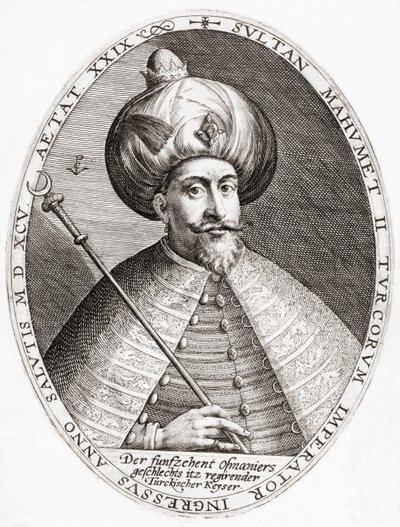 Mehmed III. Sultan, Osmanisches Reich. Porträt. von Crispin I de (after) Passe