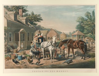 Vorbereitung für den Markt von Currier and Ives