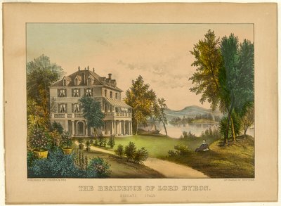 Die Residenz von Lord Byron von Currier and Ives