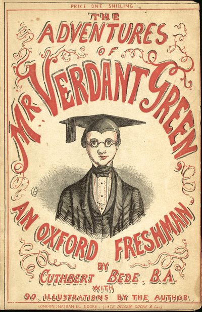 Titelillustration für Die Abenteuer von Mr. Verdant Green, ein Oxford-Erstsemester von Cuthbert Bede
