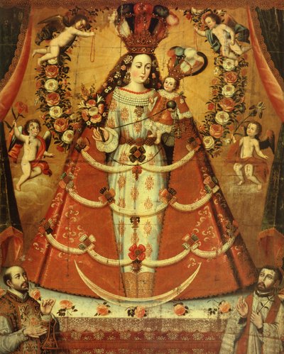Unsere Liebe Frau vom Rosenkranz von Cuzco School