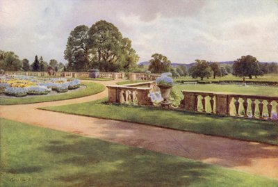 Die Aussicht von der Terrasse, Bagshot Park von Cyril Ward