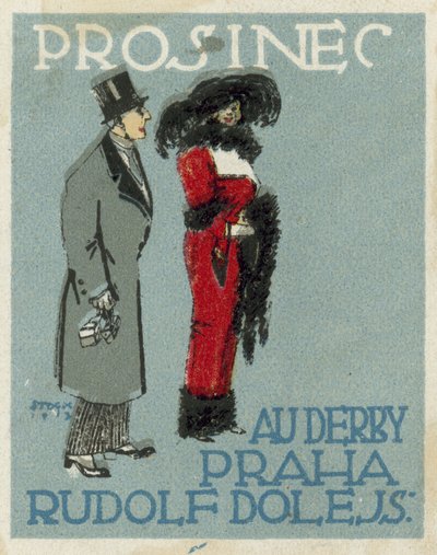 Dezember. Au Derby Rudolf Dole Mode, Prag von Czech School