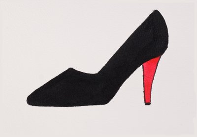 Schwarzer High Heel, 2017 von Daisy de Villeneuve