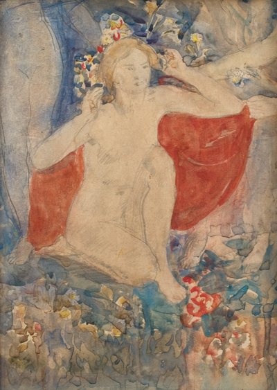 Studie für Dekoration für den Frühling: Die erwachende Erde, ca. 1924 von Dame Ethel Walker