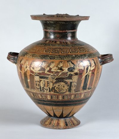 Schwarzfigurige Hydria, die die Nereiden zeigt, die Achilles betrauern, ca. 560-550 v. Chr. von Damon Painter