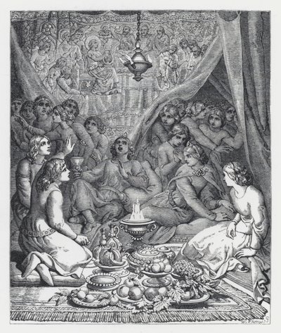 Illustration zu Tennysons Gedicht, Die Prinzessin von Daniel (after) Maclise