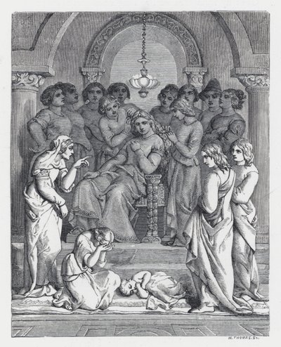 Illustration zu Tennysons Gedicht, Die Prinzessin von Daniel (after) Maclise