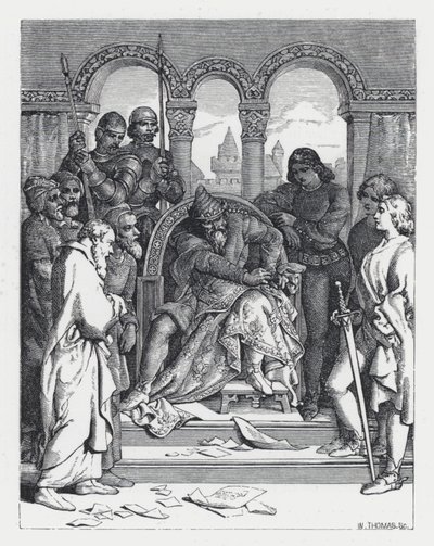 Illustration zu Tennysons Gedicht, Die Prinzessin (Gravur) von Daniel (after) Maclise