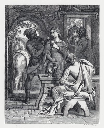 Illustration zu Tennysons Gedicht, Die Prinzessin (Stich) von Daniel (after) Maclise