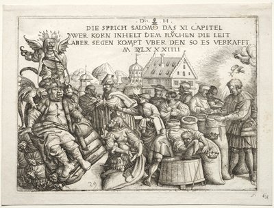 Illustration zu Sprüche XI Die Kornhorter von Daniel Hopfer