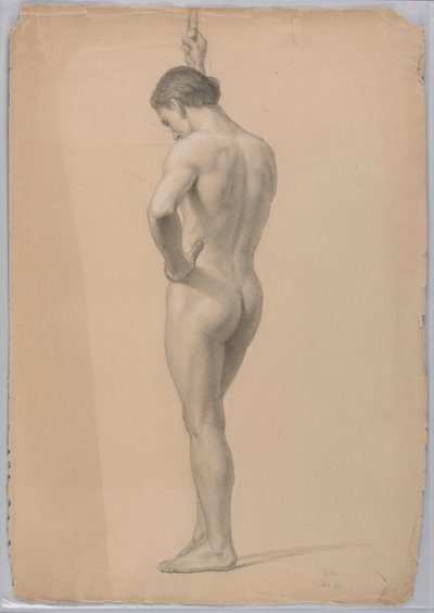 Zeichnung, Männlicher Akt stehend, November 1866 von Daniel Huntington