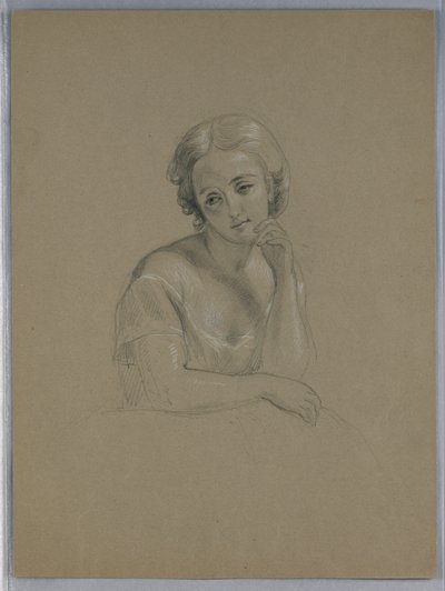 Zeichnung, Mögliche Studie für "Marth", 1860 von Daniel Huntington