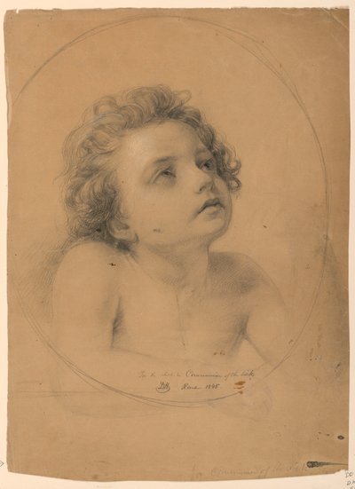 Studie für "Kommunion der Kranken", 1845 von Daniel Huntington