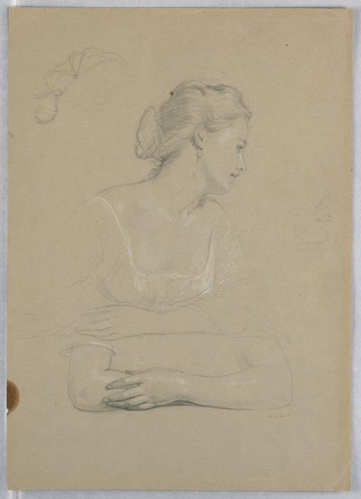 Studie für "Martha Washington Empfang" von Daniel Huntington