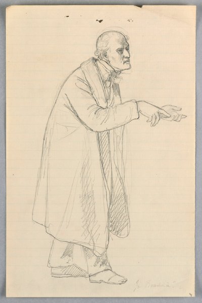 Zeichnung, Studie für "Wissenschaftliche Gruppe", 1858 von Daniel Huntington