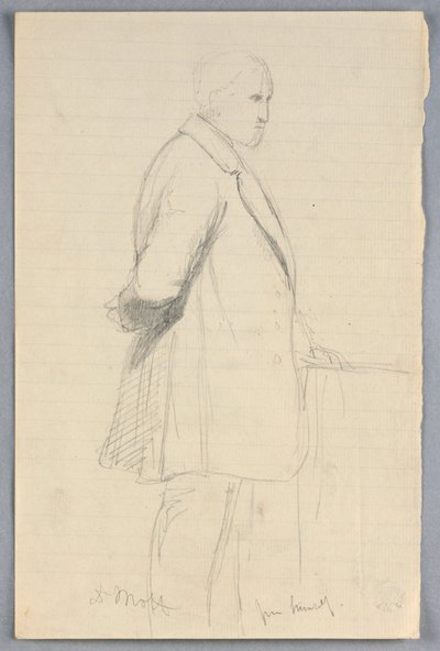Zeichnung, Studie für "Wissenschaftliche Gruppe", 1858 von Daniel Huntington