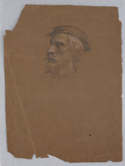Zeichnung, Studie für "Titian zeigt, 1872" von Daniel Huntington
