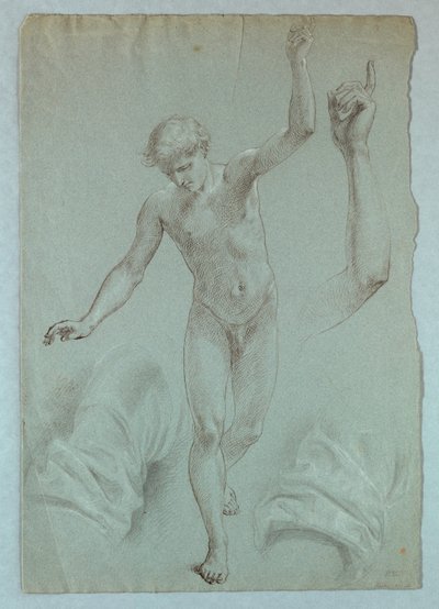 Nackter Engel, Arm des Engels und Draperiestudien, Studie für "Mercy