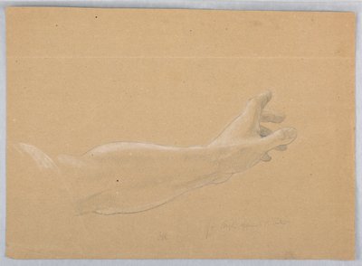 Studie einer Hand für Engel, der St. Peter erscheint in "Frühe christliche Märtyrer" von Daniel Huntington