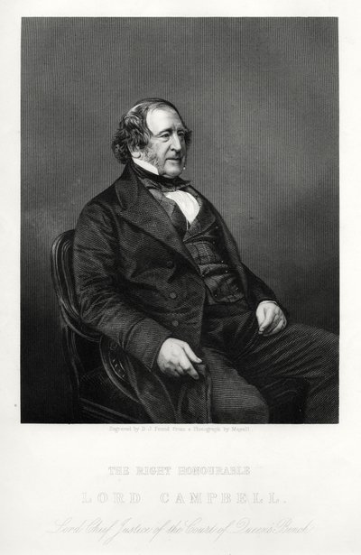 John Campbell, 1. Baron Campbell, britischer liberaler Politiker und Anwalt, um 1880 von Daniel John Pound