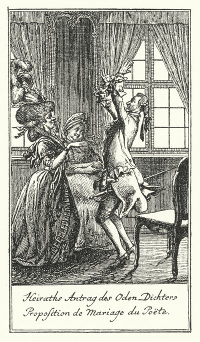 Heiratsantrag des Dichters von Daniel Nikolaus (after) Chodowiecki