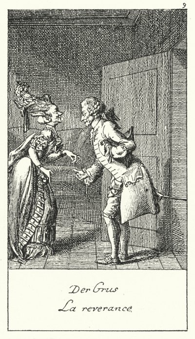 Die Begrüßung (Gravur) von Daniel Nikolaus (after) Chodowiecki
