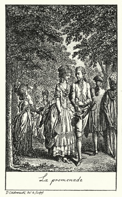 Gehen (Gravur) von Daniel Nikolaus (after) Chodowiecki