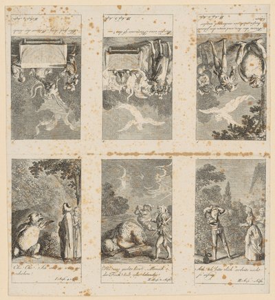 Blätter 4-9 zu Shakespeares „Sturm“ von Daniel Nikolaus Chodowiecki