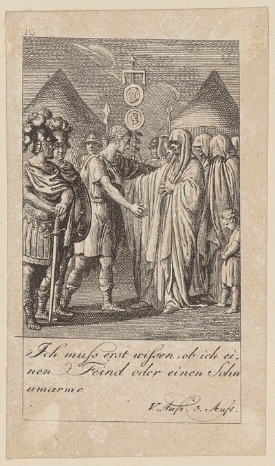 Blatt 10 zu Shakespeares „Coriolan“ von Daniel Nikolaus Chodowiecki