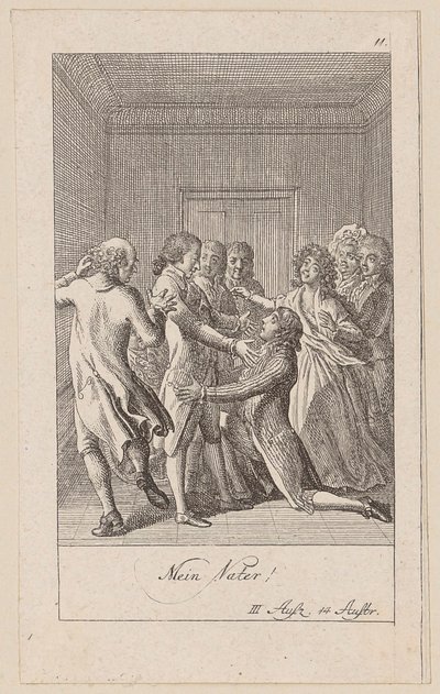 Blatt 11 zu Aug. von Kotzebues „Die Indianer in England“ von Daniel Nikolaus Chodowiecki
