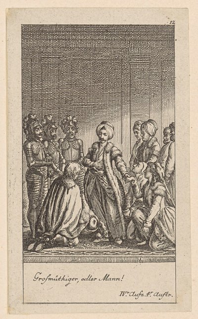 Blatt 12 der Folge "Adelheid von Veltheim" von Daniel Nikolaus Chodowiecki