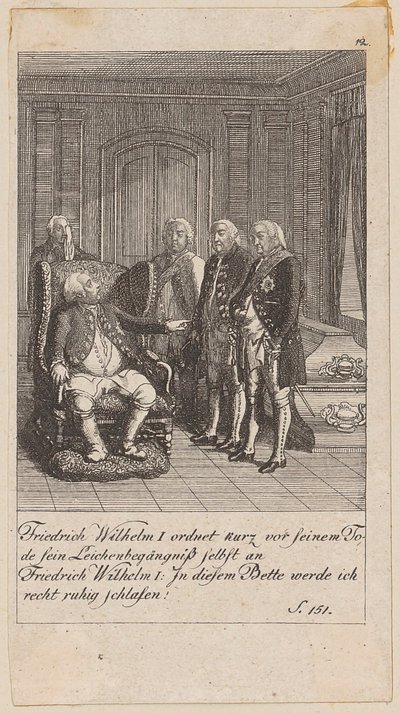 Blatt 12 der Folge „Brandenburgische Geschichte“ von Daniel Nikolaus Chodowiecki
