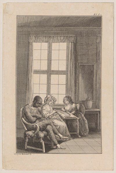 Blatt 1 zu Ewalds Schauspiel "Harlekin Patriot" von Daniel Nikolaus Chodowiecki
