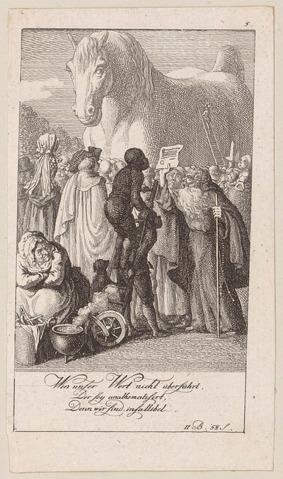 Blatt 5 zu Blumauers „Aeneide“ von Daniel Nikolaus Chodowiecki