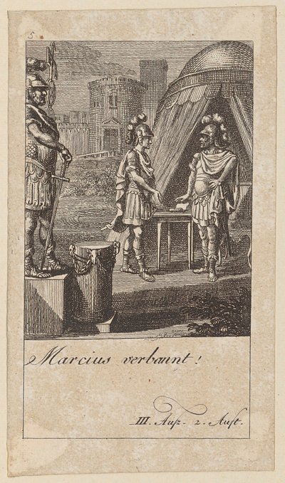 Blatt 5 zu Shakespeares „Coriolan“ von Daniel Nikolaus Chodowiecki