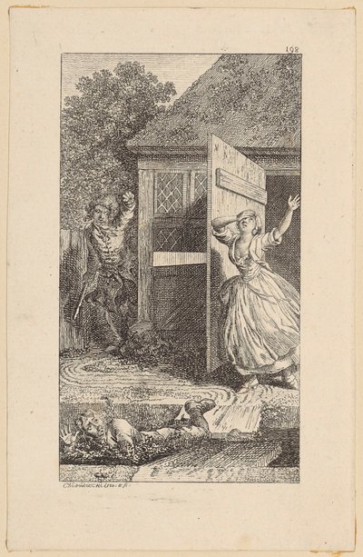 Blatt zu "Die Falle" von Daniel Nikolaus Chodowiecki