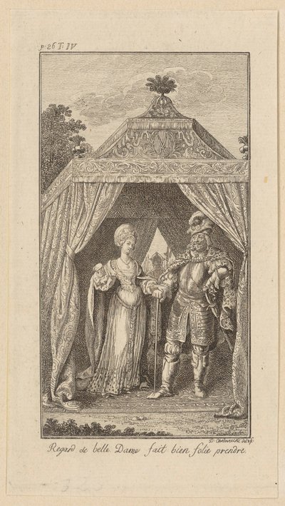 Blatt zu "Karl der Große und die zwölf Pairs von Frankreich" von Daniel Nikolaus Chodowiecki